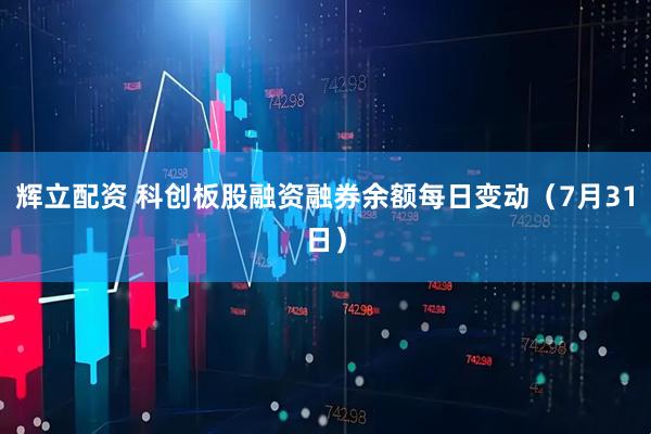 辉立配资 科创板股融资融券余额每日变动（7月31日）